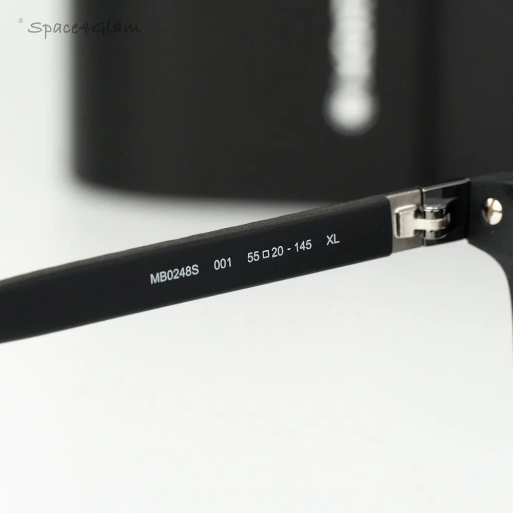 Montblanc Men Sunglasses Black Square MB0248S 001 NEW AUTHENTIC